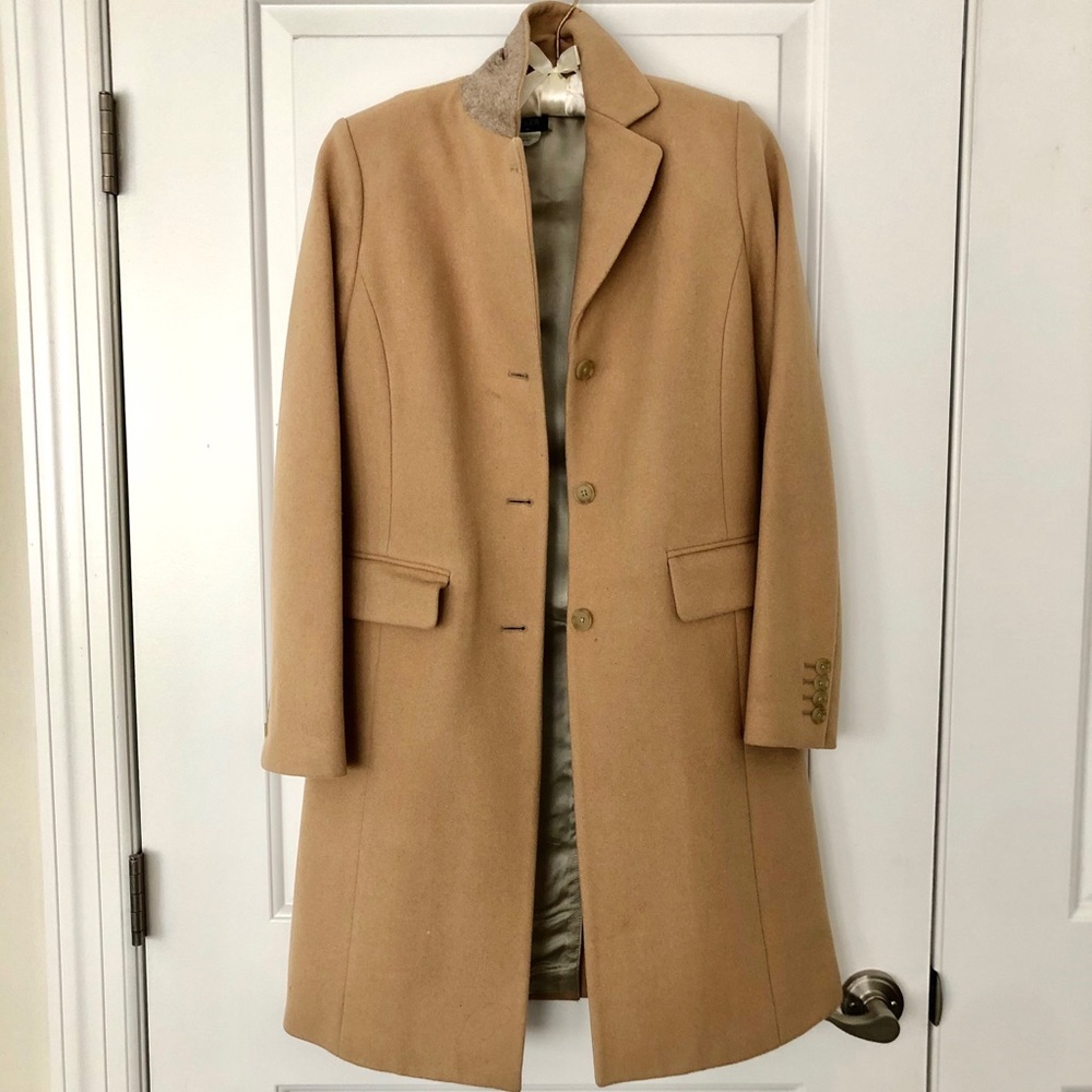 Jcrew camel coat. Size 0. In excellent condition